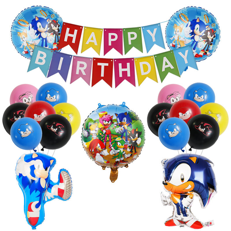 Sonic Foil Balloon Set Birthday Party Decoration 22pcs