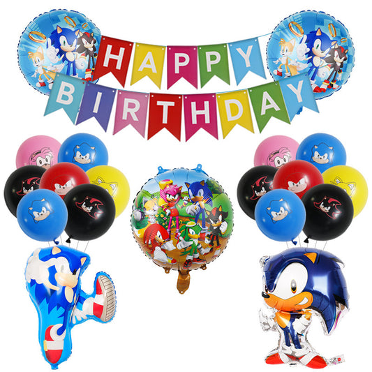 Sonic Foil Balloon Set Birthday Party Decoration 22pcs