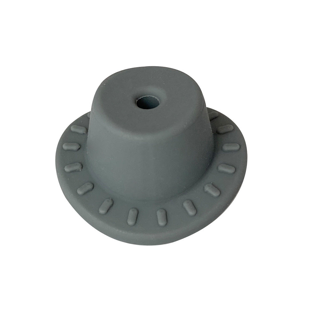 20pcs Silicone Focal Beads Hats Round Brim Design 5