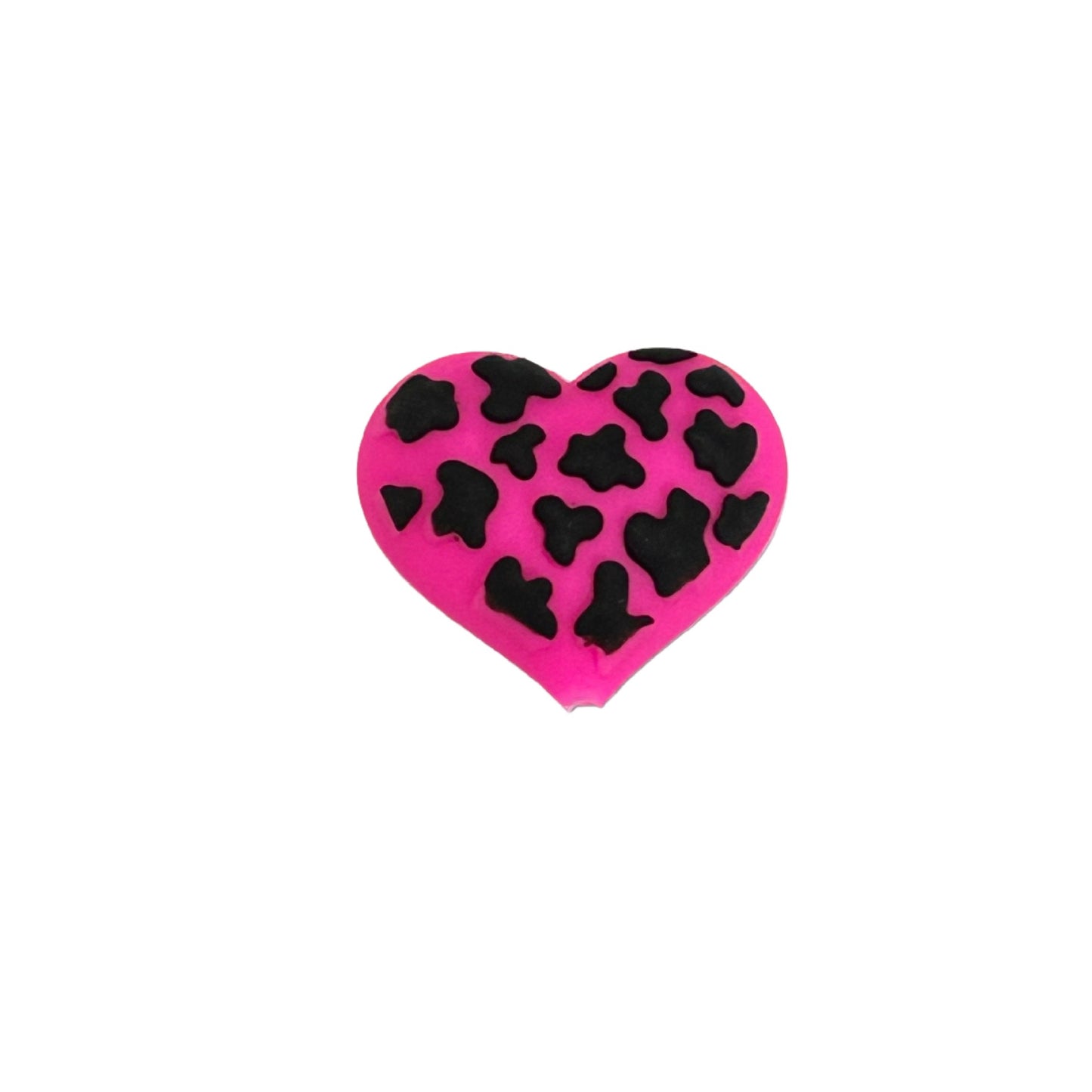20Pcs Silicone 3D Focal Beads Love Leopard Heart Pattern 8
