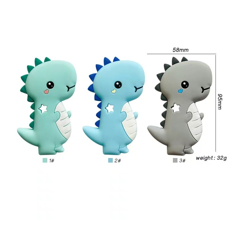 Cartoon Dinosaur Silicone Teething Toy for Baby 4