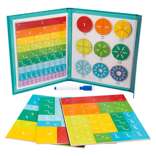 Magnetic Wooden Geometric Puzzle Montessori Toys for Kids 18x22cm