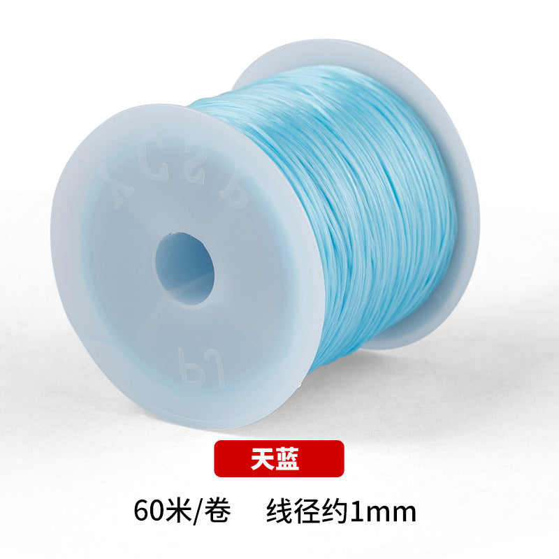1mm 60m Flat Elastic Beading Cord Elastic String for Bracelets 9