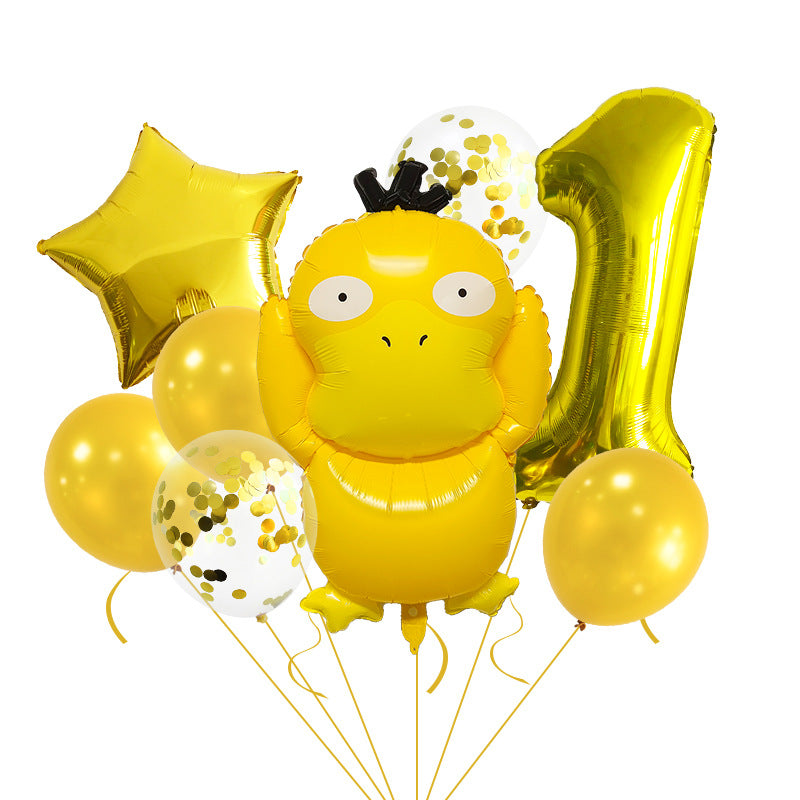 Pocket Monster Duck Foil Balloon Set Party Decoration 20x15cm 14