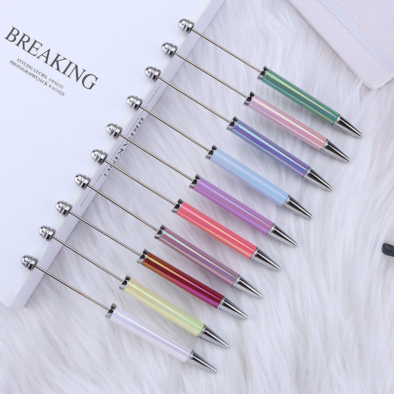 UV Electroplating Rainbow Color Beadable Ballpoint Pens DIY Craft Supplies 2