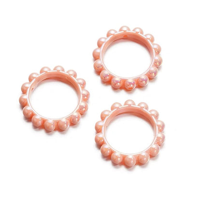 10Pcs 42mm Balsam Pear Ring Lace Acrylic Beads UV Scratch Resistant 12