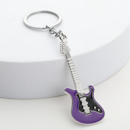 Metal Guitar Keychain Zinc Alloy Music Charm Accessory 6