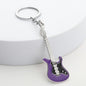Metal Guitar Keychain Zinc Alloy Music Charm Accessory 6