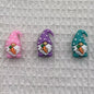 20Pcs Silicone 3D Focal Beads Easter Carrot Tricolor Dwarfs Holding Carrot 3