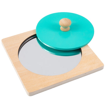 Wooden Montessori Toys Baby Mirror Puzzle Educational Toy 3