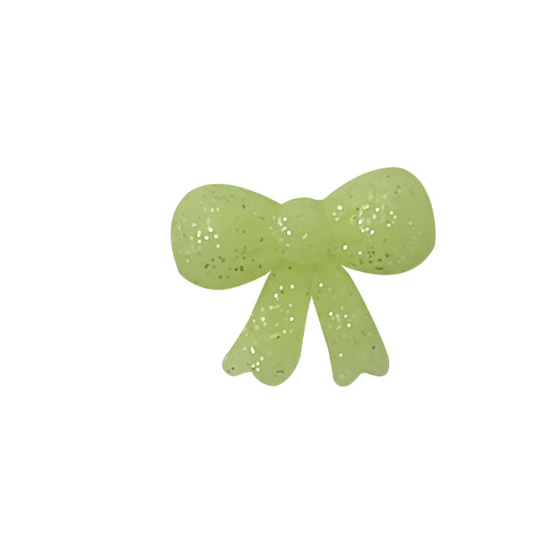 20Pcs Silicone Focal Beads Bow Cross Solid Luminous Design 29