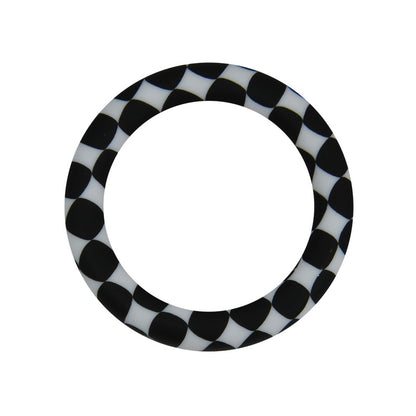 65mm Printed Silicone Beads Rings Multi Color Design 25