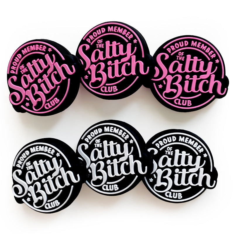 20Pcs Silicone Focal Beads Proud Member Club Raised Lettering 3