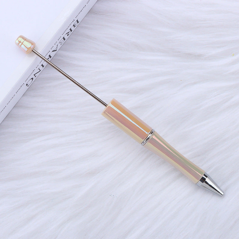 Handle Gradient Color Beadable Ballpoint Pens DIY Rainbow Opal Craft Supplies 12