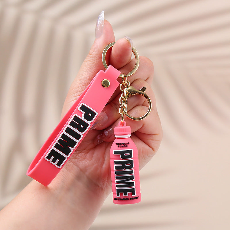 Creative Prime Drink Bottle PVC Keychain Soft Rubber Charm 2