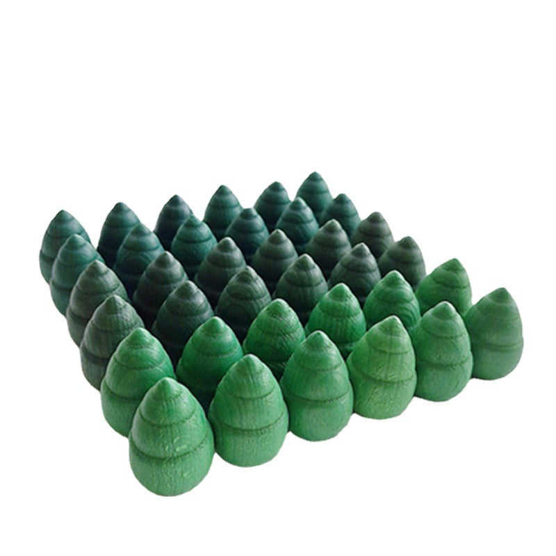 Small Beech Wood Building Blocks Educational Toy 36pcs 5