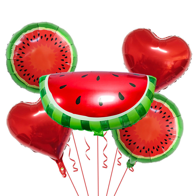 Summer Fruit Foil Balloons Birthday Party Decoration Set 5pcs 3