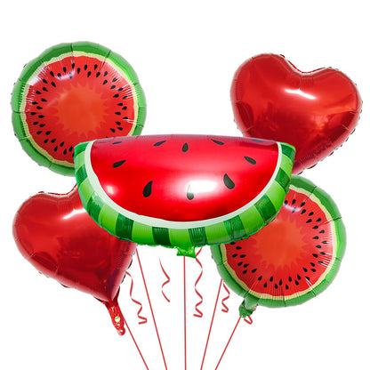Summer Fruit Foil Balloons Birthday Party Decoration Set 5pcs 3