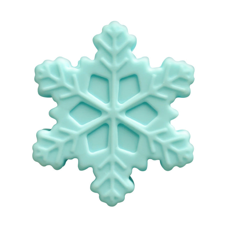 20pcs Silicone Focal Beads Snowflake Front Facing Detailed Design 9