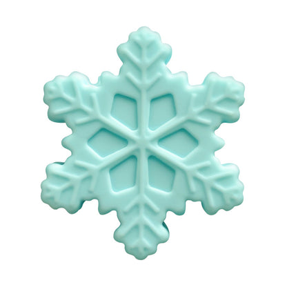 20pcs Silicone Focal Beads Snowflake Front Facing Detailed Design 13