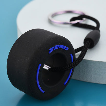 PVC Tire Keychain Car Accessory 14cm x 3.6cm Size 8