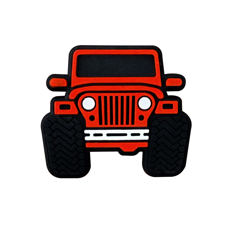 20pcs Silicone Focal Beads Large Cars Front Facing 5