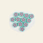 Silicone Focal Beads Petal Round Cookie Cutout Center 12
