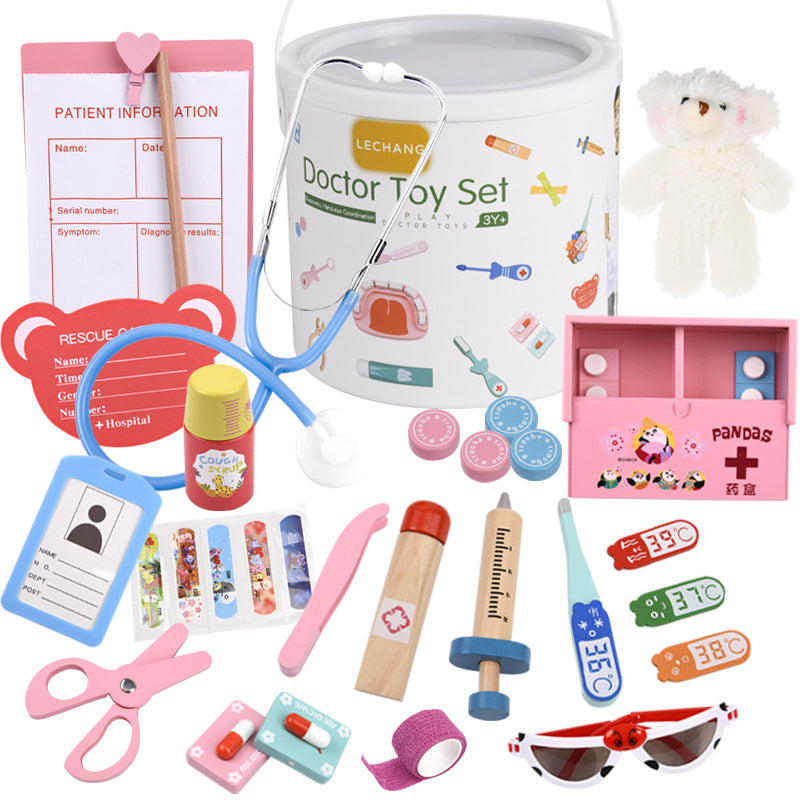 Wooden Montessori Toys Doctor Role Play Educational Toy for Kids 3