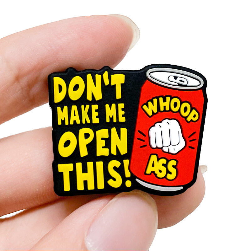 20Pcs Silicone Focal Beads Simulation Cartoon Cola With Printed Text 4