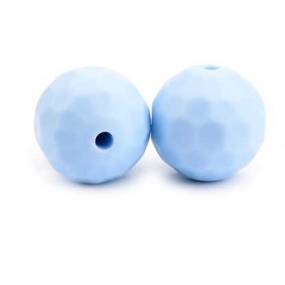 20pcs 12mm 15mm Macaron Polyhedron Silicone Beads Single Color 11