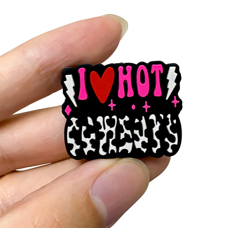 20Pcs Silicone Focal Beads Colored Letters Hot Design 5