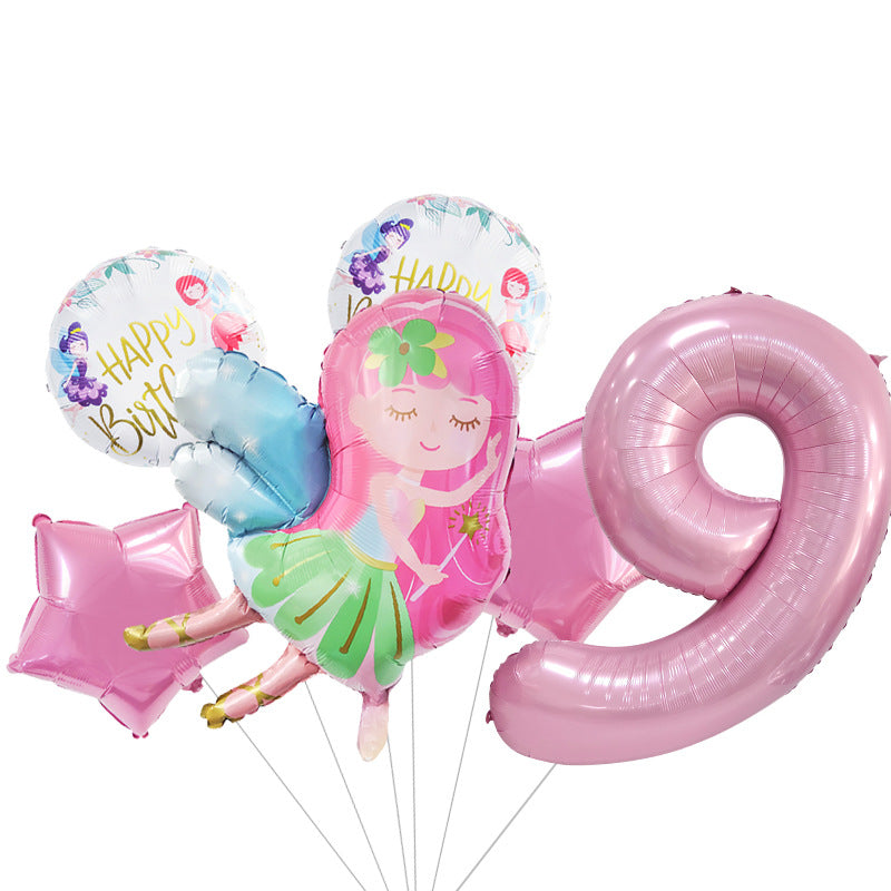 Elf Fairy Princess Foil Balloon Set Birthday Party Decoration 12