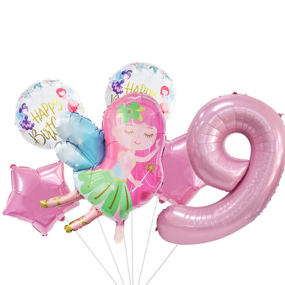 Elf Fairy Princess Foil Balloon Set Birthday Party Decoration 12