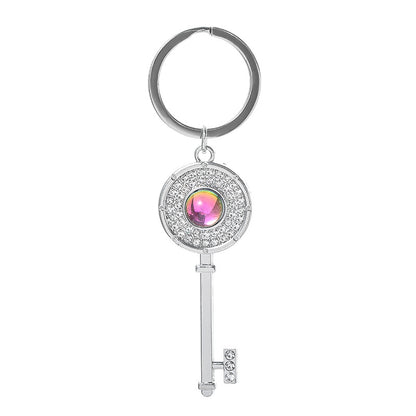 Diamond Inlaid Alloy Keychain Couple Key Charm Set 6