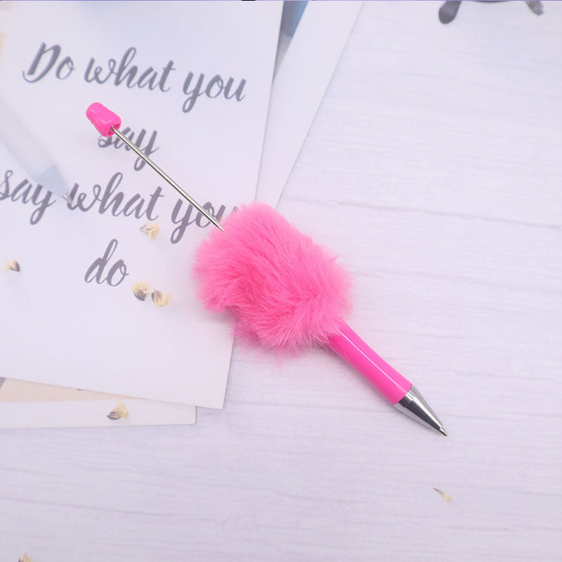 Fuzzy Plush Beadable Ballpoint Pens DIY Craft Supplies Decorative 14