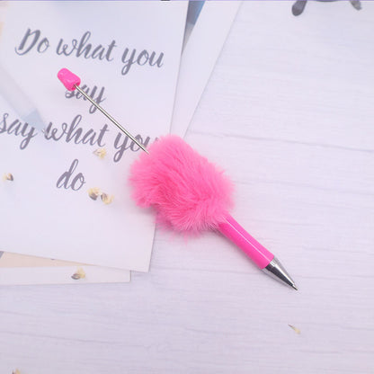 Fuzzy Plush Beadable Ballpoint Pens DIY Craft Supplies Decorative 14