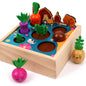 Wooden Farm Vegetable Montessori Toys Shape Sorter for Toddlers