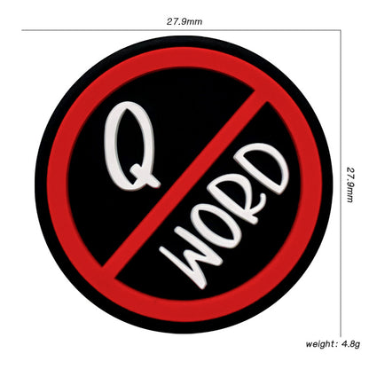 20Pcs Silicone Focal Beads Q Word Red Circle Sign 2