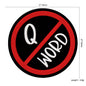 20Pcs Silicone Focal Beads Q Word Red Circle Sign 2