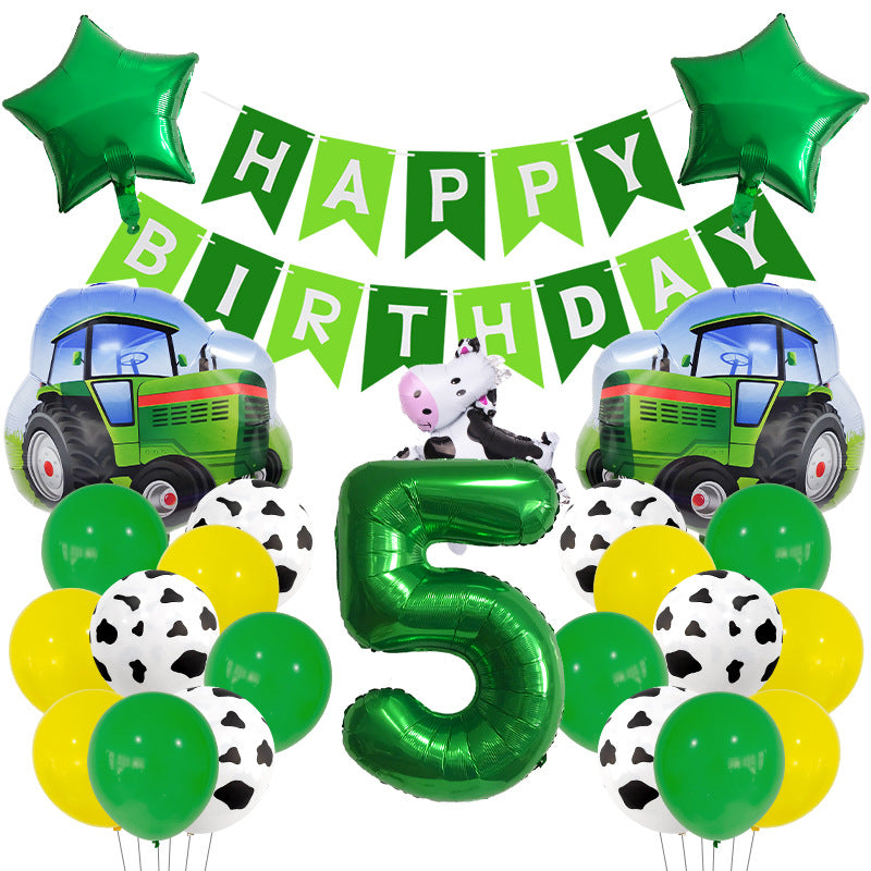 Cow Farm Foil Balloon Set Birthday Party Decoration 5