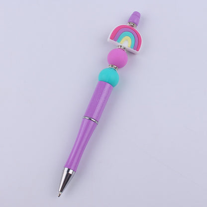 Rainbow Silicone Beaded Pens Ballpoint Pen Office School Supplies 10