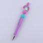 Rainbow Silicone Beaded Pens Ballpoint Pen Office School Supplies 10