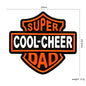 20Pcs Silicone Focal Beads Cool Cheer Shield Shape with Printed Text 2