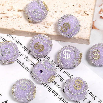 5pcs 19mm Dollar Bill Rhinestone Beads DIY Jewelry Making 8