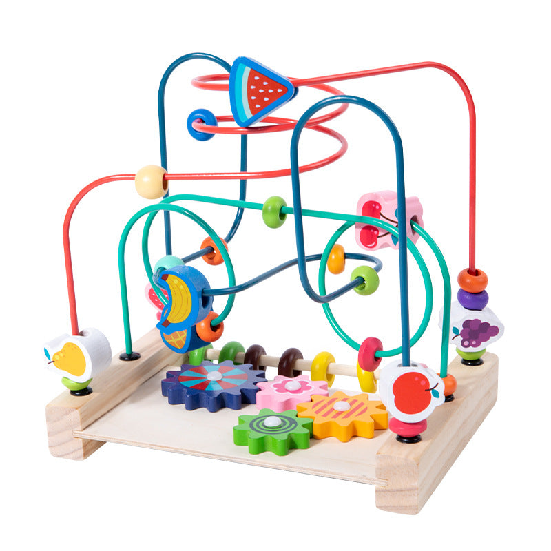Multi-Functional Wooden Bead Maze Educational Toy