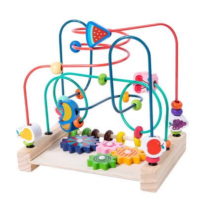 Multi-Functional Wooden Bead Maze Educational Toy