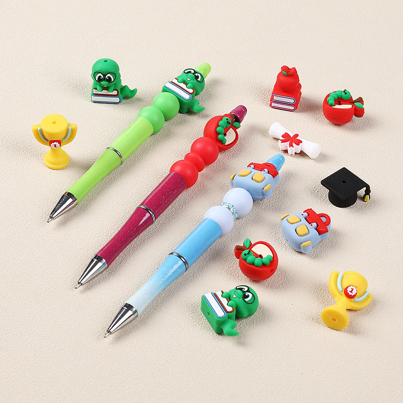 Silicone 3D Focal Beads Graduation Season Theme Bachelor Hat Trophy 3