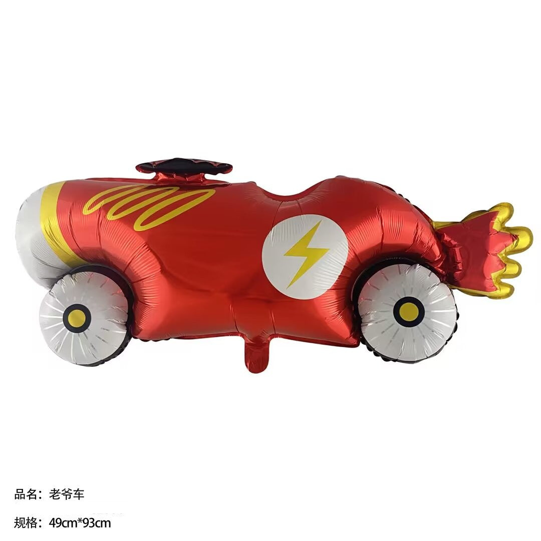 Racing Car and Tire Foil Balloon Set Birthday Party Decoration 5pcs 11