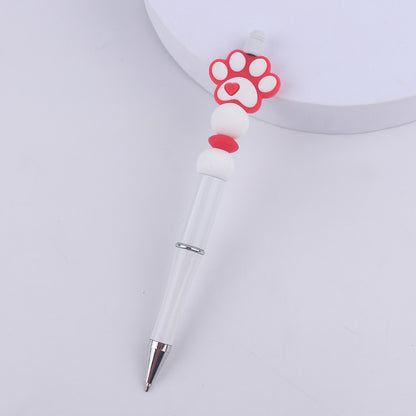 Dog Claw Silicone Beaded Pens Ballpoint Writing Office School Supplies 6