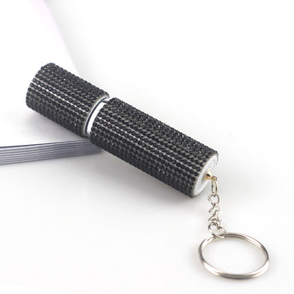 Rhinestone Portable Perfume Spray Bottle Keychain 5ml Capacity 8